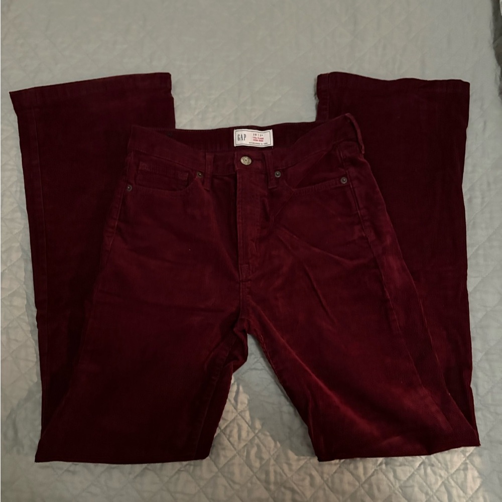 GAP Wine High-Rise Corduroy Pants